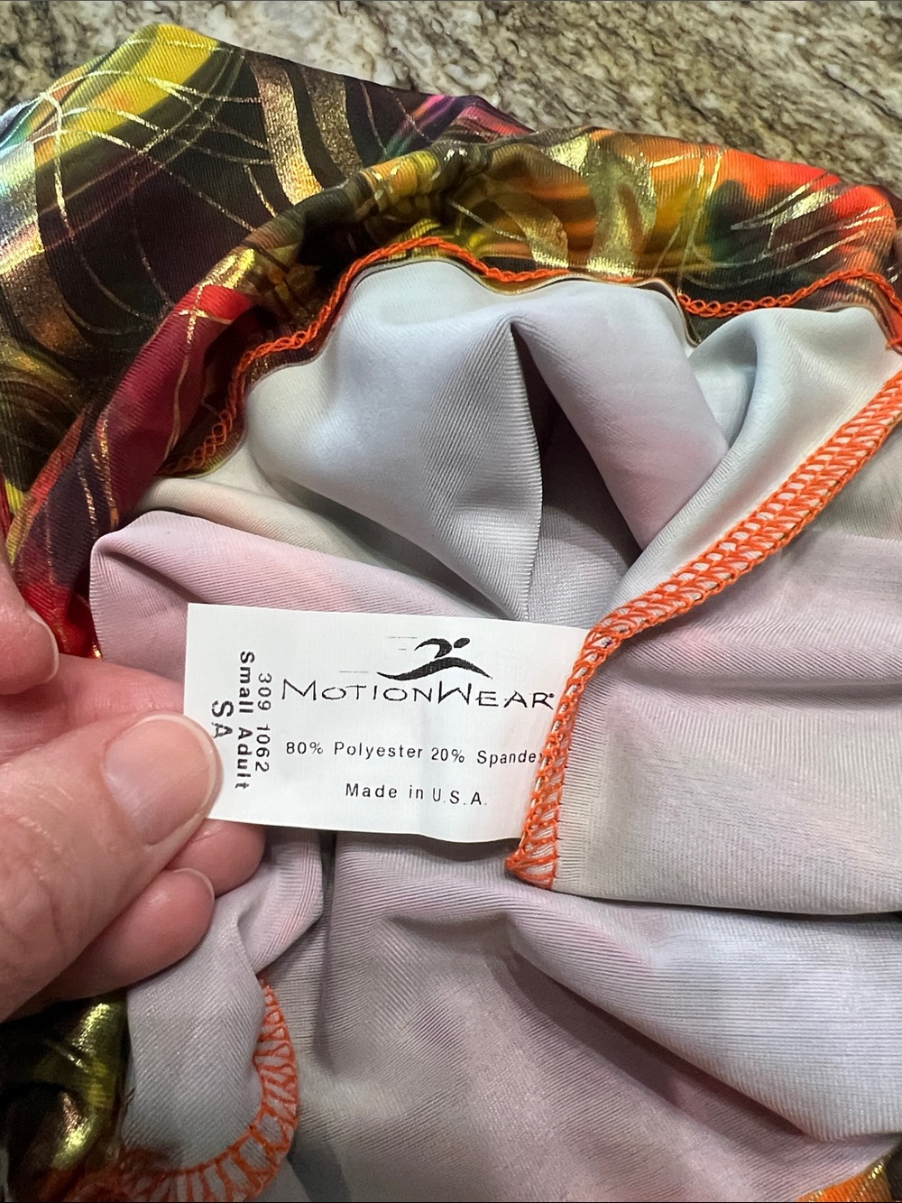Colorful Abstract Satin Drawstring Pouch - Picture 3 of 3